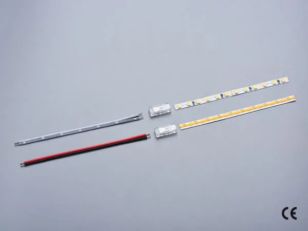 2 pin KONEKTOR pro MONO COB & SMD LED pásky, typ: LED pásek ↔ SVORKA pro přívodní vodič, PCB 5mm
