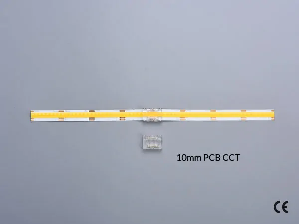 3 pin KONEKTOR pro CCT COB & SMD LED pásky, typ: LED pásek ↔ LED pásek, PCB 10mm
