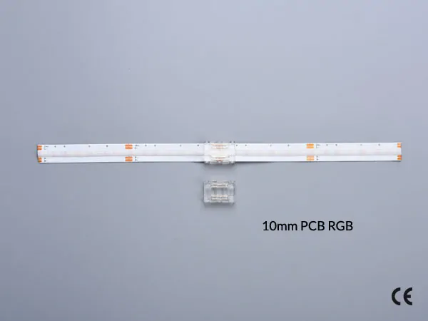 4 pin KONEKTOR pro RGB COB & SMD LED pásky, typ: LED pásek ↔ LED pásek, PCB 10mm