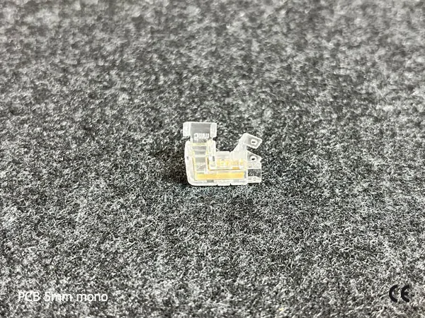 2 pin KONEKTOR pro MONO COB & SMD LED pásky, typ: LED pásek ↔ LED pásek - ROHOVÝ, PCB 5mm