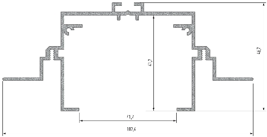 Montážní profil TALIA M4, stříbrný