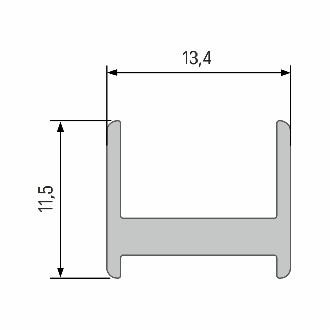 Montážní profil Y M1, stříbrný