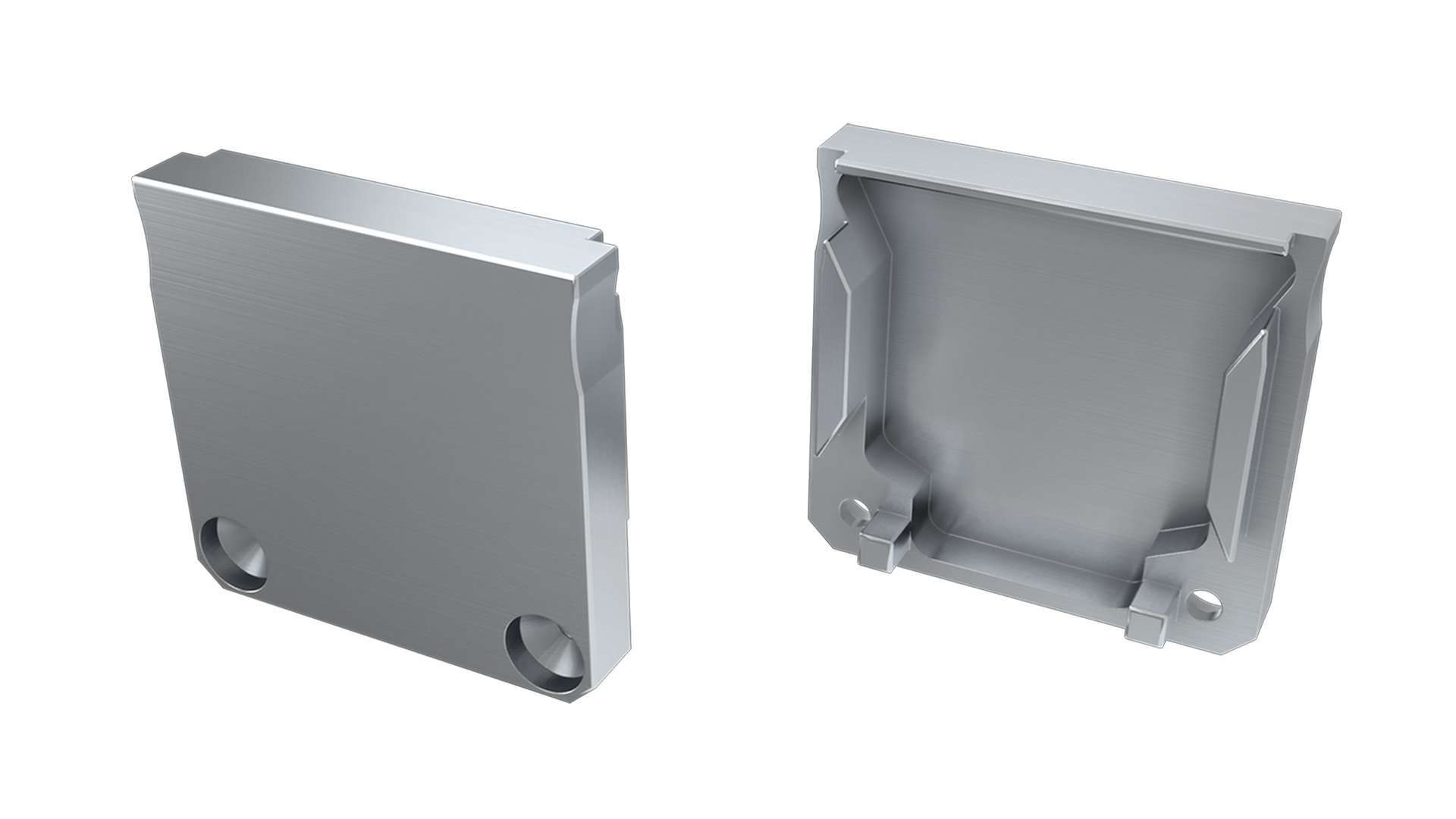 ALU koncové záslepky do LED profilu DILEDA, stříbrné