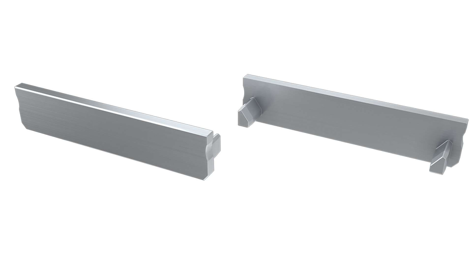 ALU koncové záslepky do LED profilu SOLIS, stříbrné