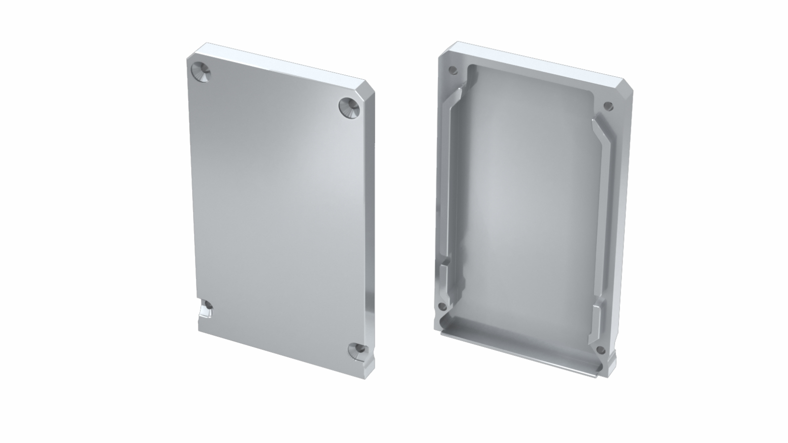 ALU koncové záslepky do LED profilu CLARO, stříbrné