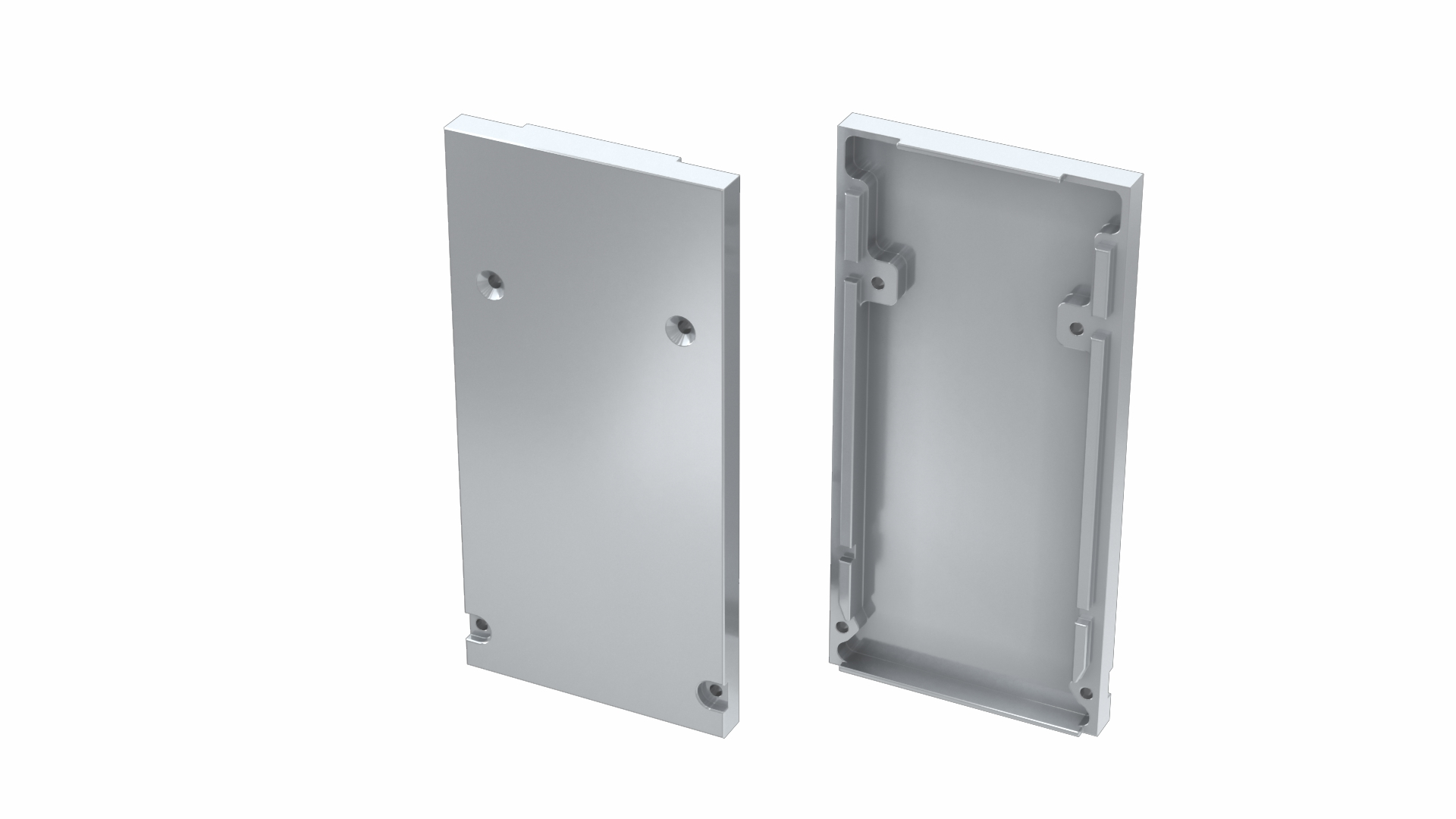 ALU koncové záslepky do LED profilu DULIO, stříbrné