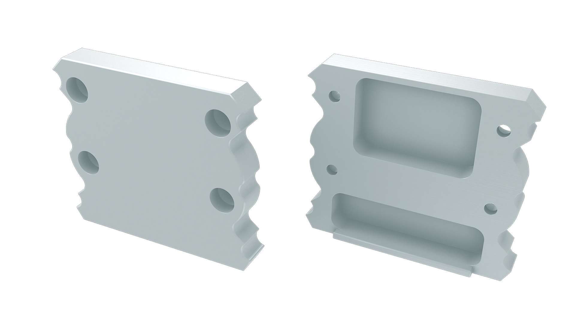 ALU koncové záslepky do LED profilu TALIA, bílé