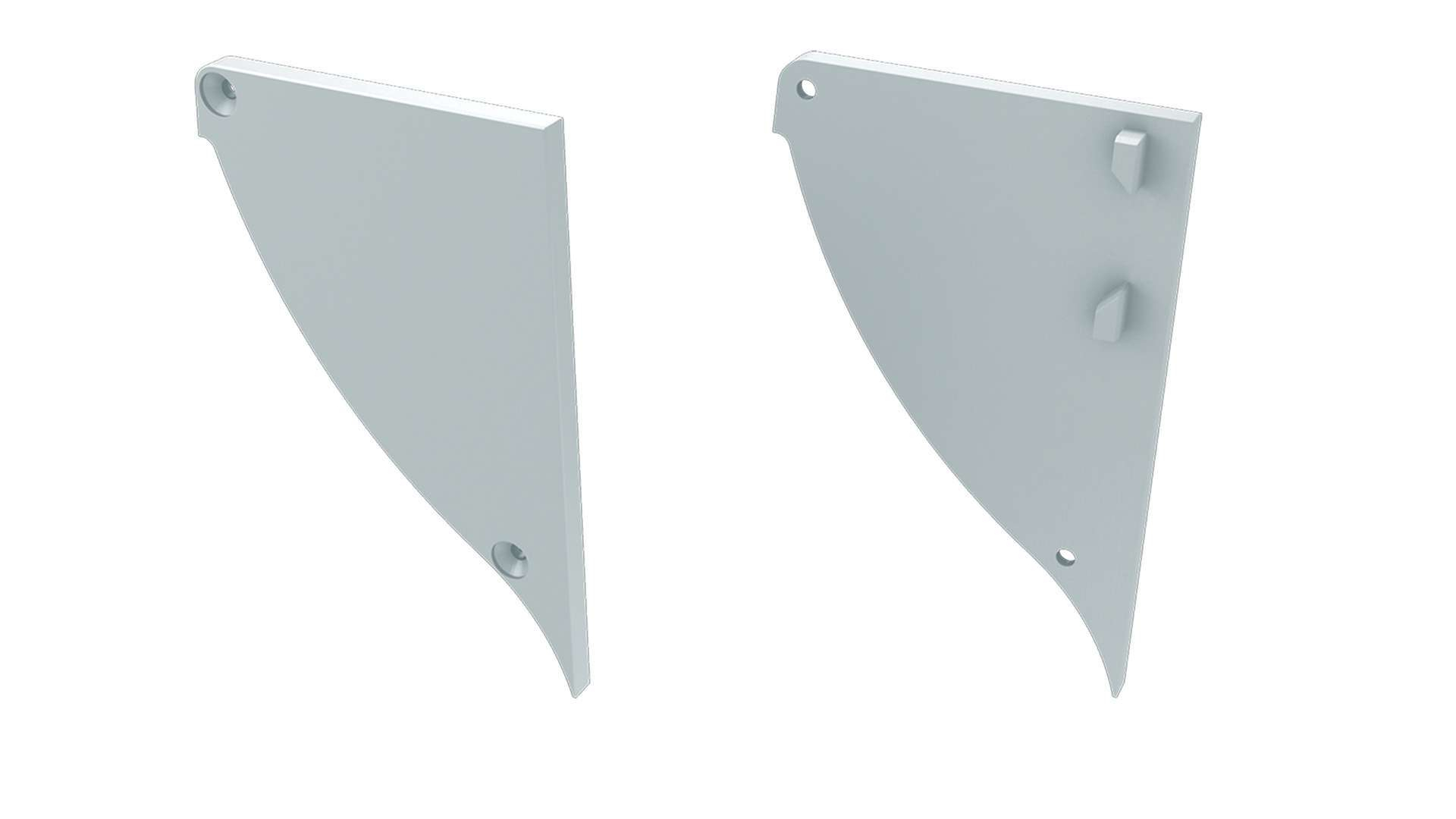 ALU koncové záslepky do LED profilu CONVA, bílé