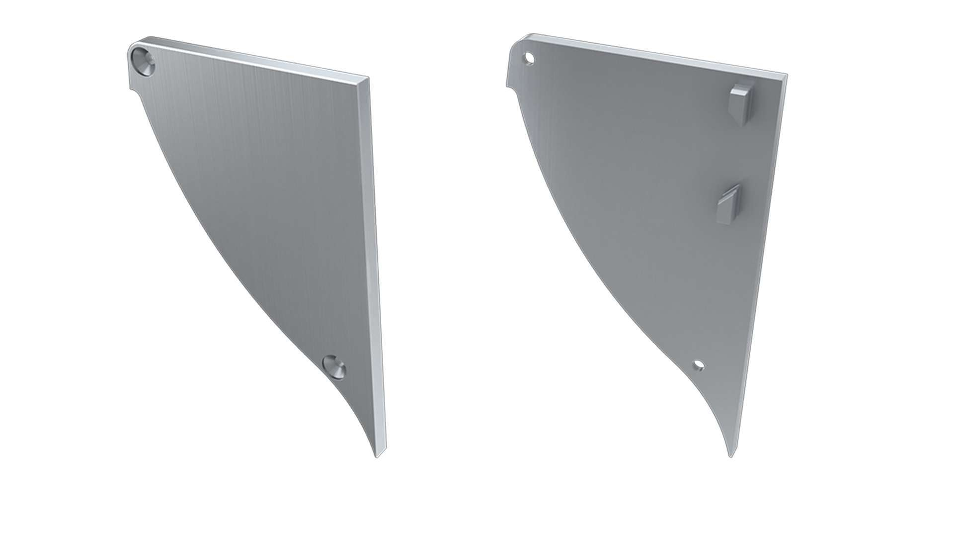 ALU koncové záslepky do LED profilu CONVA, stříbrné