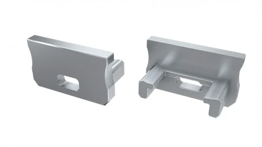 PVC koncové záslepky do LED profilu A - BASIC, šedé