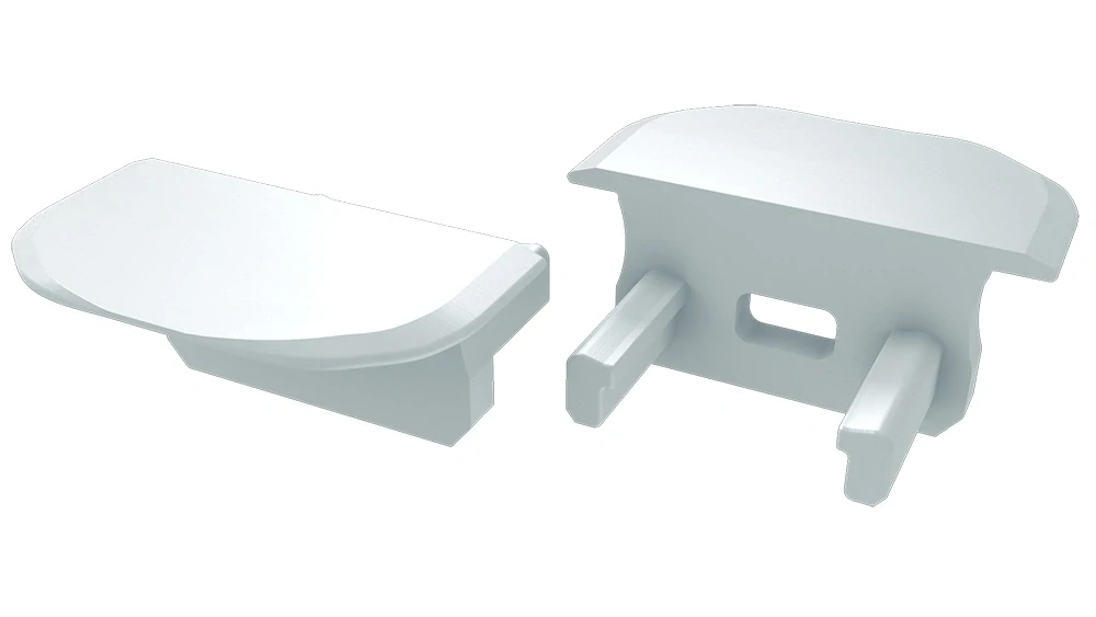 PVC koncové záslepky do LED profilu B, bílé