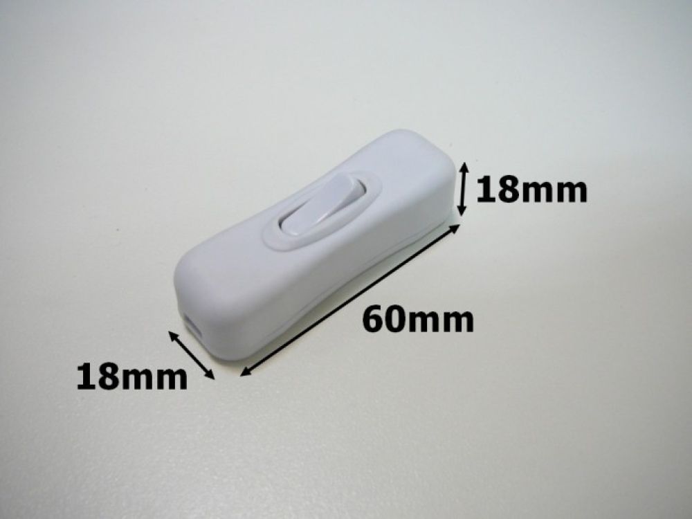 VYPÍNAČ mezišňůrový - BÍLÝ 250V/2A