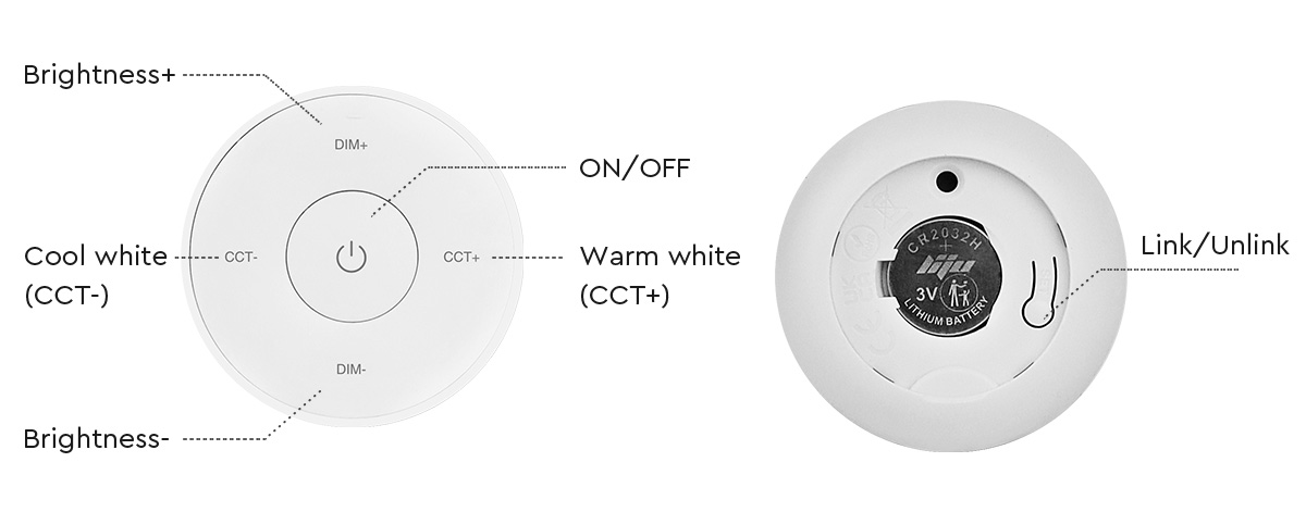 LED mini ovladač K2-B Mi.Light MiBOXER pro jednobarevné a CCT LED pásky, RF 2,4 GHz, černý