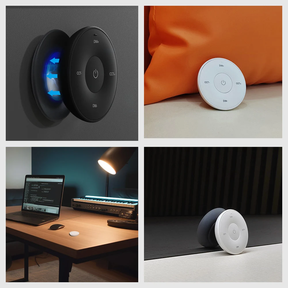 LED mini ovladač K2S-B Mi.Light MiBOXER pro jednobarevné a CCT LED pásky, RF 2,4 GHz, černý