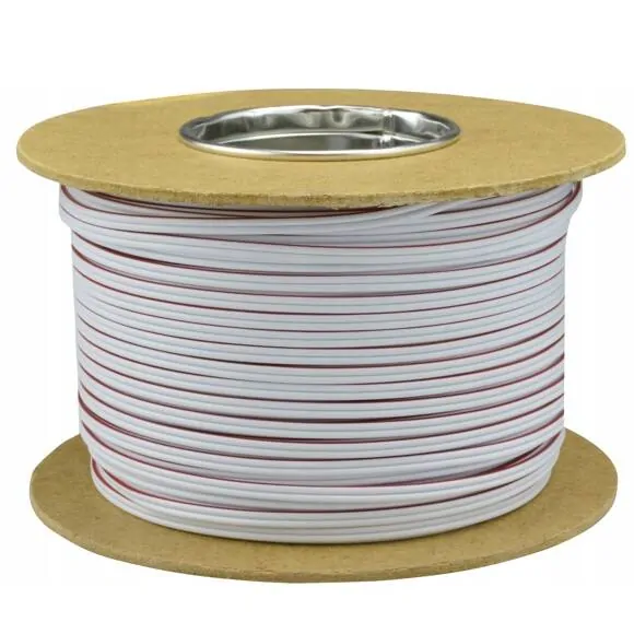 KABEL BÍLÝ dvoužilový pro LED 2x1,0mm2