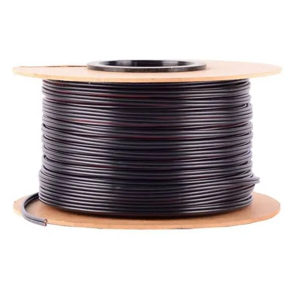 KABEL ČERNÝ dvoužilový pro LED 2x1,0mm2