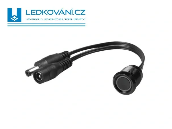 DOTYKOVÝ LED SPÍNAČ / STMÍVAČ ZAPUŠTĚNÝ - 12V/24V - ČERNÝ
