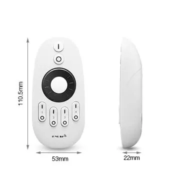 LED ovladač FUT006 Mi.Light MiBOXER pro jednobarevné a CCT LED pásky, RF 2,4 GHz - 4-ZÓNOVÝ