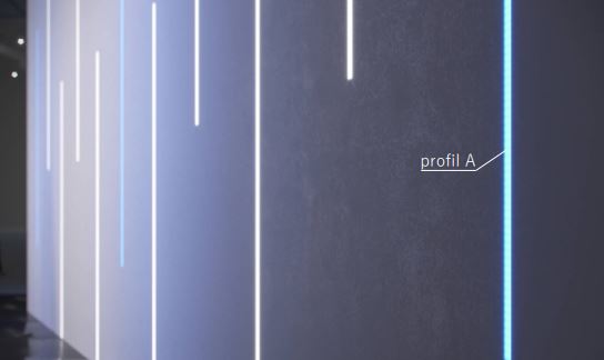 LED profil A, bílý