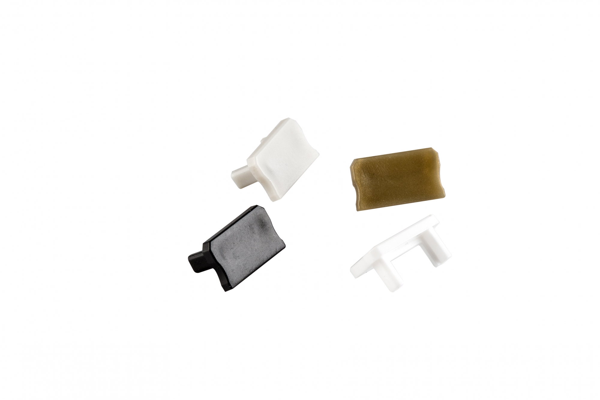 PVC koncové záslepky do LED profilu A - BASIC, šedé