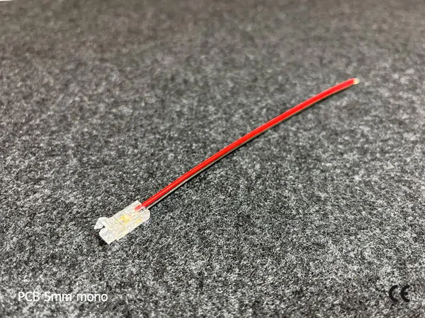 2 pin KONEKTOR pro MONO COB & SMD LED pásky, typ: LED pásek ↔ připojovací KABEL, PCB 5mm