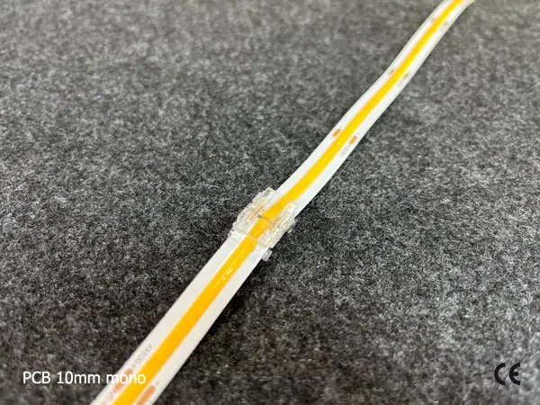 2 pin KONEKTOR pro MONO COB & SMD LED pásky, typ: LED pásek ↔ LED pásek, PCB 10mm