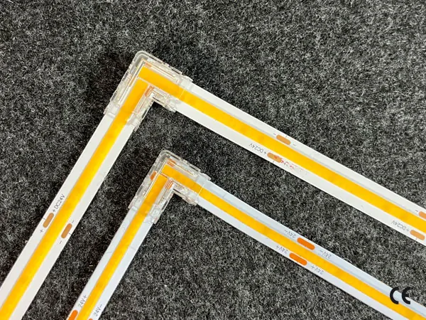 2 pin KONEKTOR pro MONO COB & SMD LED pásky, typ: LED pásek ↔ LED pásek - ROHOVÝ, PCB 8mm