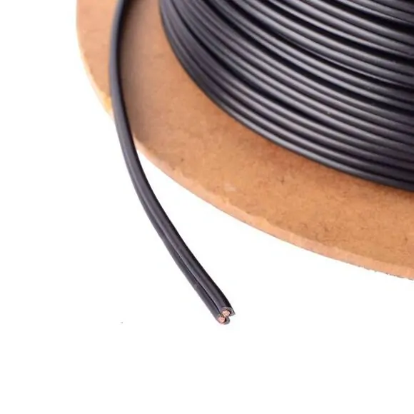 KABEL ČERNÝ dvoužilový pro LED 2x1,0mm2