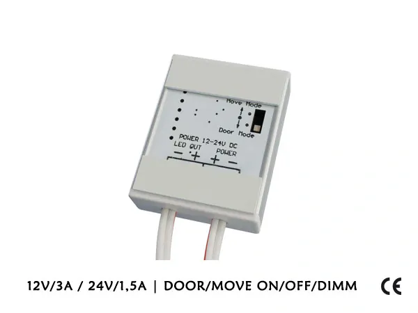 LED SPÍNAČ SKŘÍŇOVÝ 3v1 - DOOR/MOVE/DIMM - 12V/24V