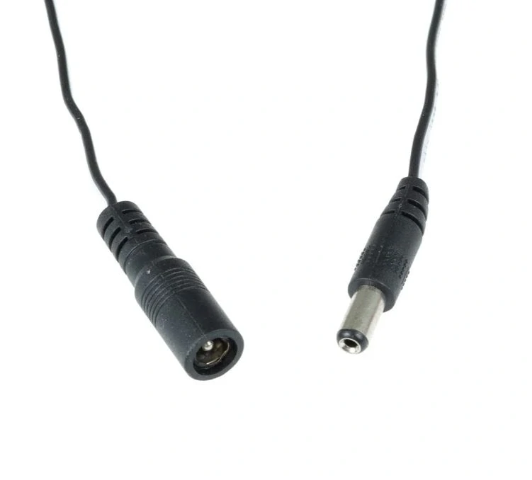 DC prodlužovací kabel s konektory SAMEC & SAMICE, 1m, 6A, černý