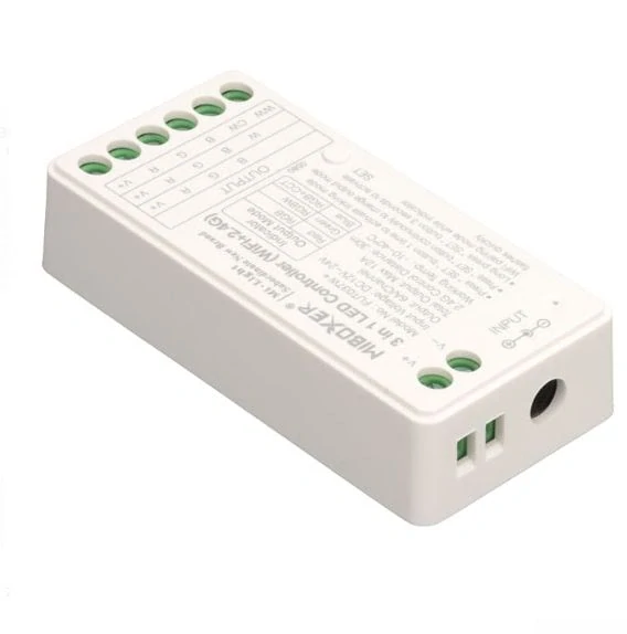 WiFi řídící jednotka (3v1) FUT037W+ MiBOXER pro RGB, RGBW a RGB+CCT LED pásky, 12V-48V, 12A, TUYA, WIFI