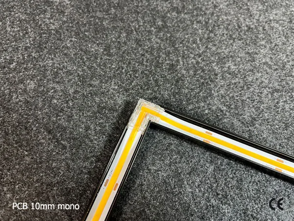 2 pin KONEKTOR pro MONO COB & SMD LED pásky, typ: LED pásek ↔ LED pásek - ROHOVÝ, PCB 10mm