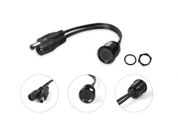 DOTYKOVÝ LED SPÍNAČ / STMÍVAČ ZAPUŠTĚNÝ - 12V/24V - ČERNÝ