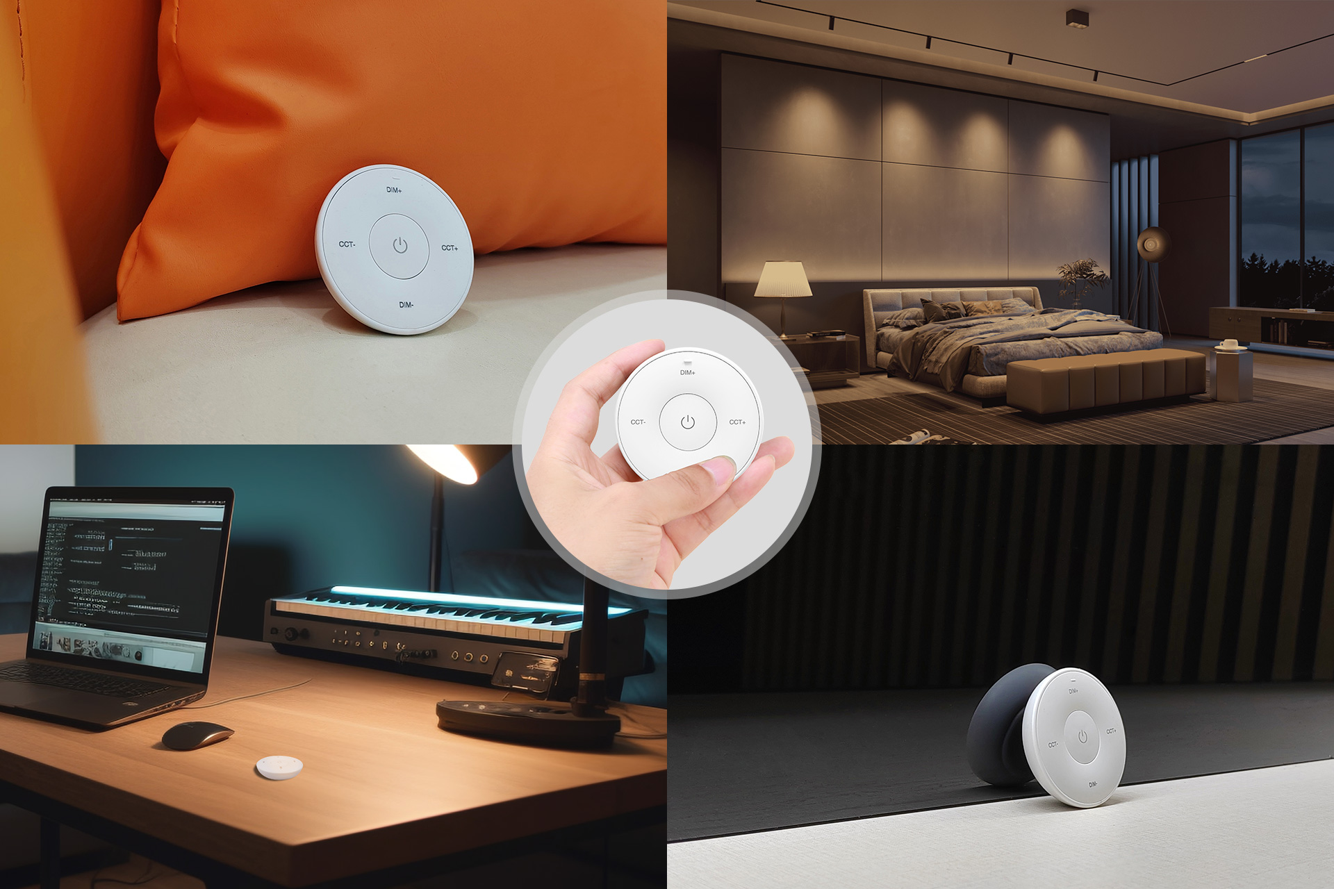 LED mini ovladač K2S-B Mi.Light MiBOXER pro jednobarevné a CCT LED pásky, RF 2,4 GHz, černý