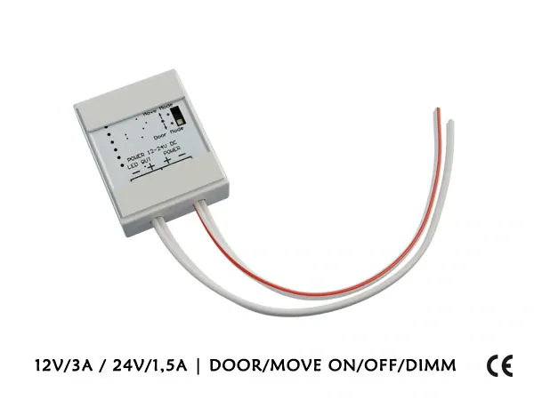 LED SPÍNAČ SKŘÍŇOVÝ 3v1 - DOOR/MOVE/DIMM - 12V/24V