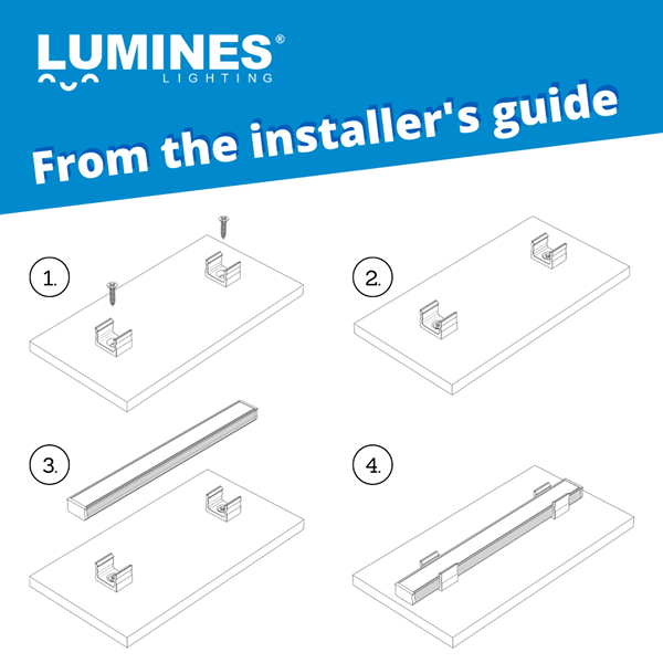 LED profil A, bílý