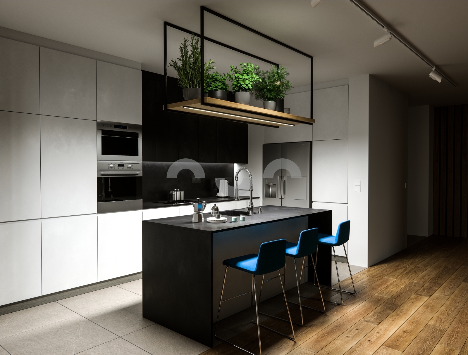 LED profil DUAL, černý