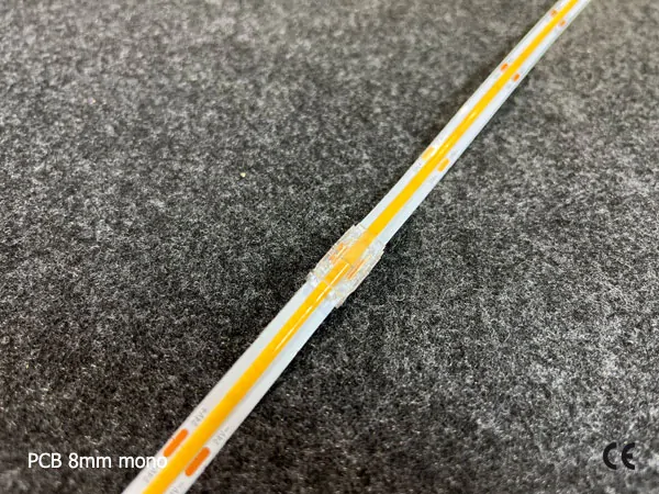 2 pin KONEKTOR pro MONO COB & SMD LED pásky, typ: LED pásek ↔ LED pásek, PCB 8mm
