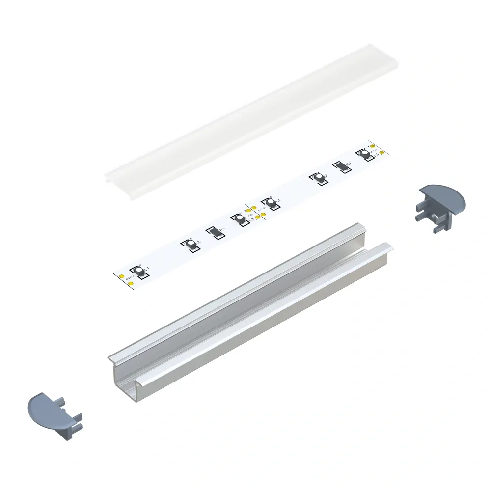 LED profil U, bílá