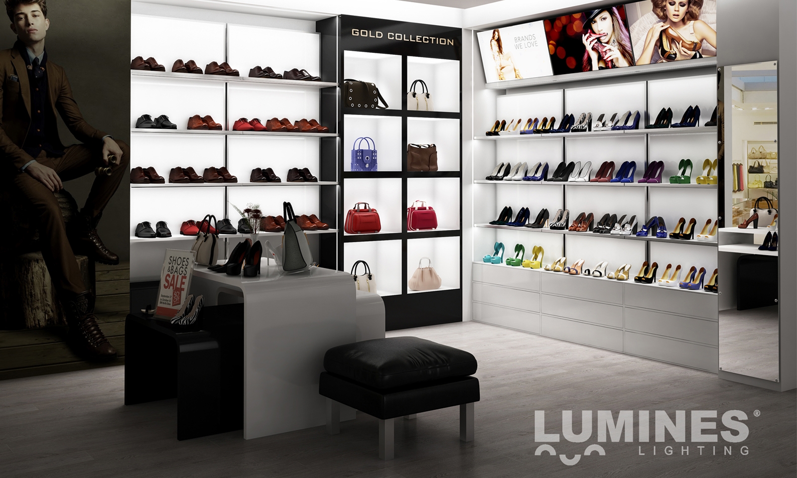 LED profil B, surový hliník