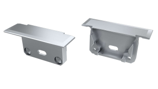 PVC koncové záslepky do LED profilu inSILEDA, stříbrné lakované