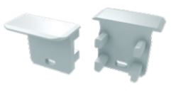 PVC koncové záslepky do LED profilu W, bílé