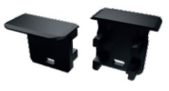 PVC koncové záslepky do LED profilu W, černé