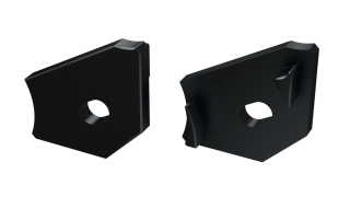 ALU koncové záslepky do LED profilu H - BASIC, černé