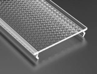 Difuzor WIDE - PRISMATIC PC, transparentní