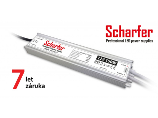Profesionální napájecí zdroj Scharfer pro LED osvětlení, 12V | 150W | 12,5A | IP67