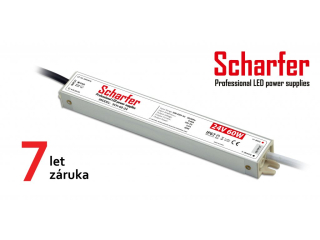 Profesionální napájecí zdroj Scharfer pro LED osvětlení, 24V | 60W | 2,5A | IP67