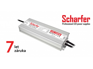 Profesionální napájecí zdroj Scharfer pro LED osvětlení, 24V | 300W | 12,5A | IP67