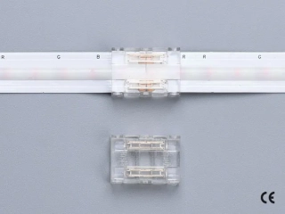 4 pin KONEKTOR pro RGB COB & SMD LED pásky, typ: LED pásek ↔ LED pásek, PCB 10mm