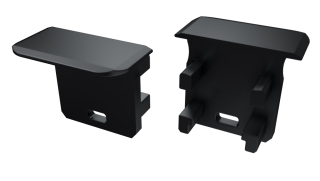 PVC koncové záslepky do LED profilu G, černé